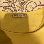 ZARA pastel yellow mini ruffled sleeve dress Photo 3