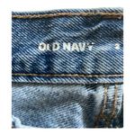 Old Navy -HIGH RISE SLOUCH JEANS-SIZE 2 High rise slouch straight jeans, distressed, button front, excellent condition, size 2 Measurements: Waist: side to side 15 inches Rise: 10 inches Inseam: 24 1/2 inches Photo 6