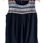 Anthropologie Akemi + Kin Embellished Beaded & Embroidered Top in Black, Size M Photo 0