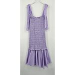 Especia‎ Maternity Lavender Celeste Dress Size M Smocked Flounce Hem Boho Purple Photo 8