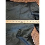 In Style Jacket Womens Large Genuine Leather Faux Fur Lined Winter Coat Zip Black Photo 8