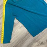 Chico's Vintage Design Teal Long Sleeve Boat Neck Linen Knit Sweater Size Medium Photo 9