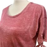 Exist Women’s  Faded Red Burnout Tie Sleeve Tee Photo 1