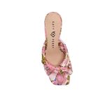 Katy Perry Tooliped Twisted Sandal Pink Brocade 7 Rhinestones Sequins Beads Photo 1