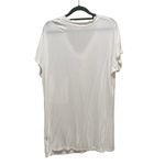 POL Draped Pocket Distressed Short Sleeve T Shirt White Womens Size Small Photo 6