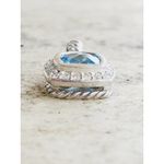 David Yurman Blue Topaz Diamonds Albion Pendant in Sterling Silver 925 Photo 3