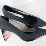 Matt Bernson Python Snake Embossed Pointy Toe Heels Pump Black charcoal 9.5 Photo 11