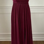 Azazie  Burgundy Grecian Style Formal Dress Gown 6 Photo 0