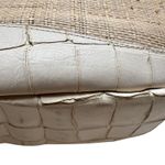 Elaine Turner  Woven Cream Leather & Raffia Shoulder Bag Photo 5