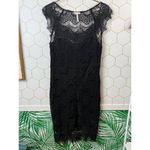 Free People Intimately  Black Peekaboo Lace Midi Slip Dress - Size - Small Photo 5