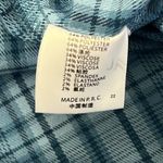 Brandy Melville Cara Mini Skirt Womens OS Blue Plaid Front Slit Y2K Preppy 90s Photo 6