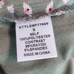 PaperMoon  Green Floral Print Blouse with Cap Sleeves NWT Size Small Photo 6