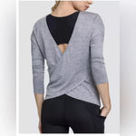 Tail Gray‎ Athletic Victoria Top Frosted Heather Wrap Long Sleeve Athletic Top L Gray Size L Photo 1