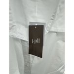 J Jill White Shirt Collection White Cotton‎ Blend Long Sleeve Button Photo 3