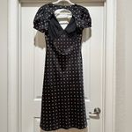 Isalis  Satin Polka Dot Open Back Midi Dress Photo 4