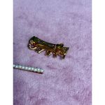 Lot of 5 Gold Rhinestone & Pearl Hair Clips Barrettes Love Dream Paris OS Photo 3