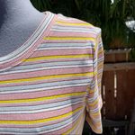 FATE. Kristin Striped Mini Dress Pink Yellow size L Photo 3