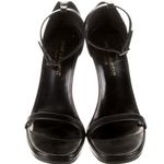 Saint Laurent  Calfskin Jane 105 Wedge Sandal 36 Black Photo 1