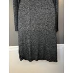 Loft  Dress Womens Small Gray Knit Long Sleeve Ruched Side Sheath Work Office Photo 7