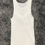 ZARA NWOT White Mesh Tank Top Photo 2
