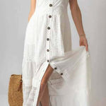 Adelyn Rae  White Women's Janella Eyelet Maxi Dress Small NWOT $155‎ Photo 0