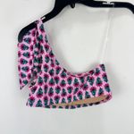 J.Crew NEW  One Shoulder Bow Bikini Top Resort Pink Bright Kell Vacation Small Photo 5