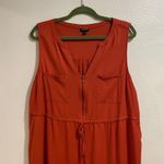Torrid Brick Red Challis Zip Front Mini Shirt Dress Sz 14/16 Photo 2