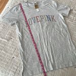 PINK - Victoria's Secret PINK by Victoria’s Secret Love Pink Rhinestone Crewneck Tee in Gray Size XS NWT Photo 6