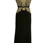 Cachet Black and Gold Embellished Women’s Dress Size 2 Photo 0