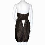 J.Crew Dress Women 6 Petite Brown Strapless 100% Silk Neutral Minimalist Preppy Photo 4