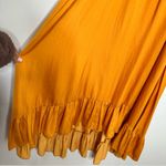 Maje Rasti One-Shoulder Satin Midi Dress in Yellow Photo 5