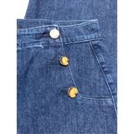 Ann Taylor  Women's Double Sided Button Denim Extra Wide Leg Jeans Blue Size 10 Photo 2