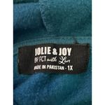 Jolie & Joy By FCT Women's Size 1X Blessed Beyond Measure Cropped Jersey Hoodie Blue Photo 2