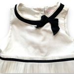 JACK Janie And Holiday Portrait Dress Off White Tiered Tulle Black Ribbon Detail Photo 2