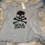 SoulCycle  Gray T-Shirt with Black Graphic Photo 0