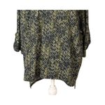 Clara Sun Woo Tunic Size Large 3/4 Sleeves Green Abstract Artsy Business Casual Photo 5