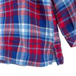 J.Crew Mercantile Flannel Plaid Popover Shirt Top Ruffle Blue Red Size XS Photo 6