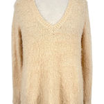 Gentle Fawn  V-Neck Textured Cozy Sweater Ivory Cream Size XS Photo 0