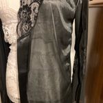 Black Lace Trim Robe Size M Photo 10