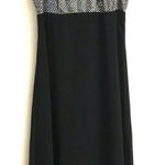 Vintage Molly Malloy metallic sheer overlay sheath maxi evening dress 6 Black Photo 0