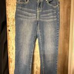 Luxe  Denim Jeans with Rhinestone accents and white stitching Photo 0