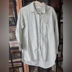 Anthropologie button down shirt striped bennet longline oversized long sleeve Photo 8