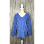 Ny&co NY &  Women's Blue V-Neck‎ Pullover Sweater Size Large Long Sleeve Photo 1
