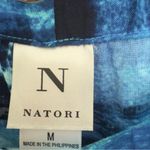 Natori Blue Abstract Lounge Swimwear Medium Pants Drawstring Cotton Photo 4
