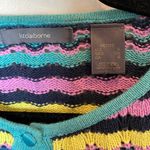 Liz Claiborne Y2K zig zag striped cropped cardigan Photo 2