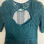 BCBGMAXAZRIA  Jayla Green Swiss Polka Dot Sheer Overlay Lace Dress 2 Photo 7