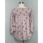 Free People Cloud Berry Lilac Combo Off Shoulder Printed Top Size L Purple $98 Photo 1