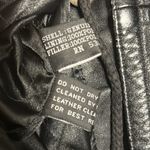 Vtg IOU leather toggle zipper black leather jacket size 6 bikercore fall mobwife Photo 13