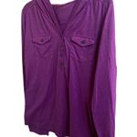 Marmot  Purple/Pink Hooded Long Sleeve Size Medium Gorpcore Outdoorsy Henley Top. Photo 1