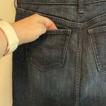 Old Navy Dark Denim Mini Skirt Zippers Size 2  Stretch Fit Low Rise Cowgirl Punk Photo 7